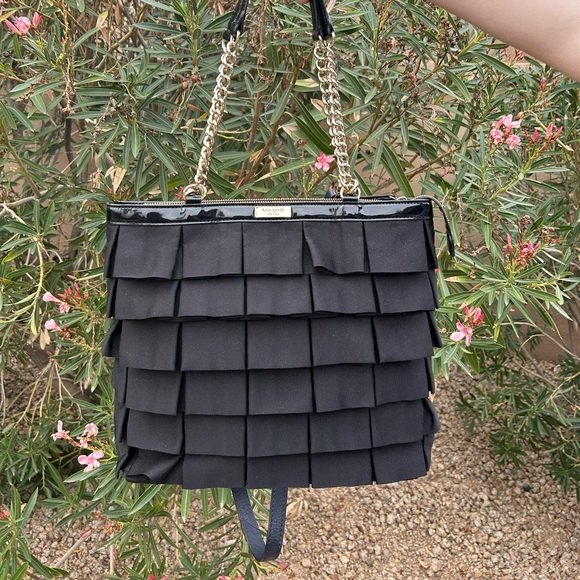 kate spade | Bags | Kate Spade Ruffle Crossbody Bag With Chain | Poshmark